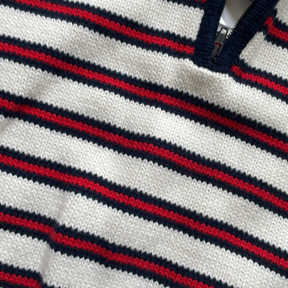 Bella Bliss Boys Americana Stripe Half-Zip Sweater - Picture 4 of 5